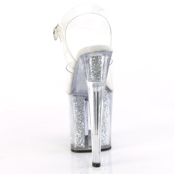 Clear Rhinestone Platform High Heel Shoes - Picture 5 of 5